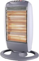 1200W ELECTRIC HALOGEN HEATER OSCILATTING 3 BAR PORTABLE QUARTZ UK PLUG GREY UK