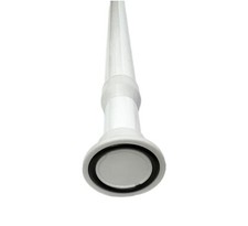 bastone tenda estensibile a telescopico in acciaio allungabile bianco per doccia