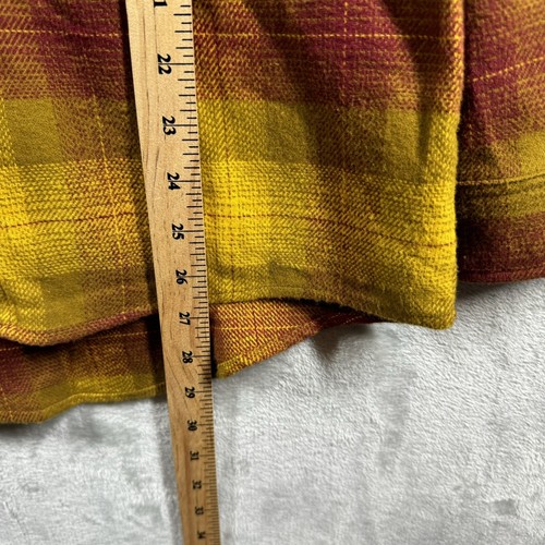 Epic Threads Boys Shacket XL NEW Flannel Plaid Hooded Long Sleeve Button Mustard - Picture 6 of 10