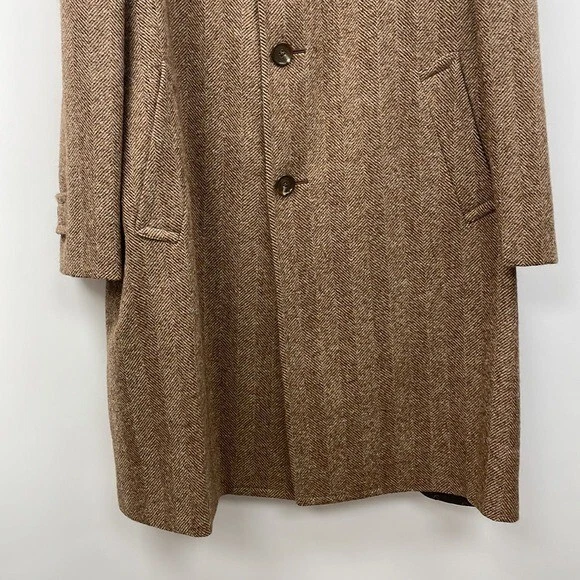 Chaquetón vintage Christian Dior años 70 espiga a cuadros tweed palangre tostado Foto 3 de 4