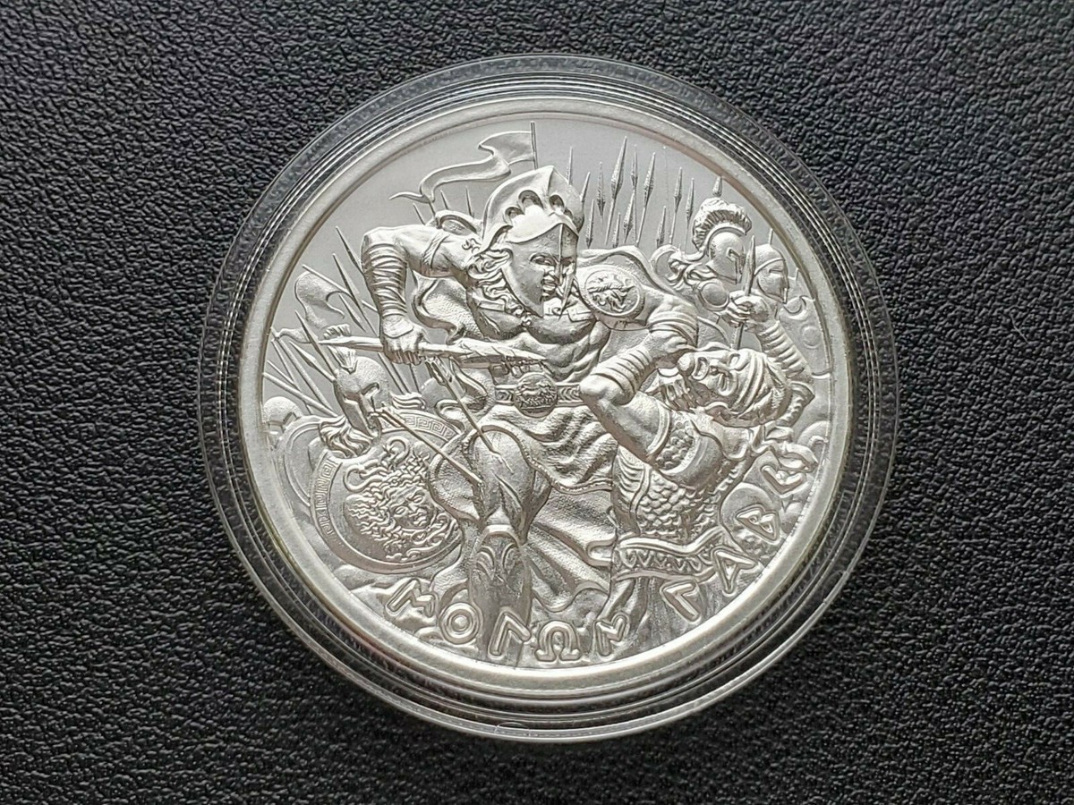 MOLON LABE TYPE V 5 - 1 OZ .999 FINE SILVER ROUND WITH CAPSULE SPARTAN  WARRIOR | eBay