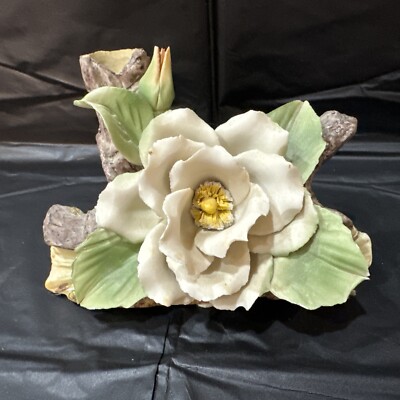 Capodimonte Porcelain Italy Vase ARNART 1987 Magnolia Knick Knack