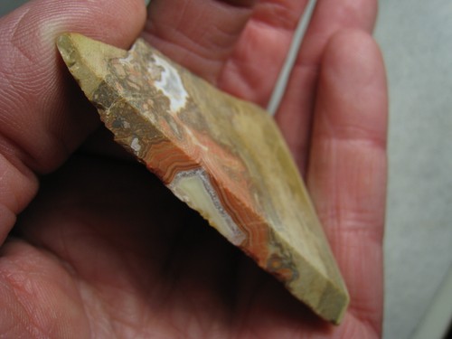 Orange Beige Brown Banded Agate Quartz Sawed 6mm Piece Natural Stone 107 Carats - Bild 18 von 20