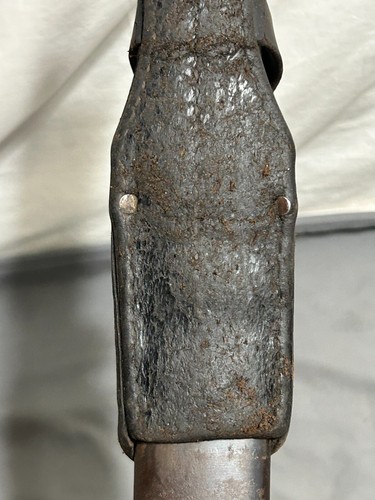 m1898/05 German ALEX COPPEL Solingen MAUSER Rifle BUTCHER Bayonet Scabbard FROG - Picture 11 of 24