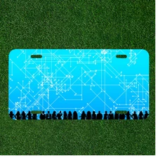 Custom Personalized License Plate Auto Tag With Cool People In Black Design