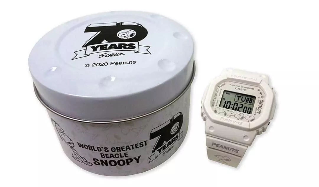 CASIO BABY-G G-SHOCK x Peanuts Snoopy 70th Anniversary Model Watch White