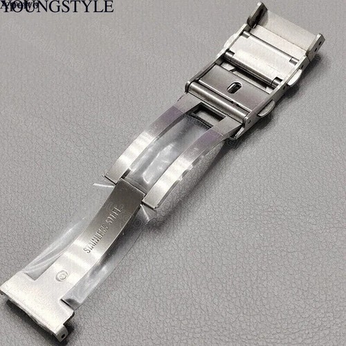 Chiusura Cinturino Orologio Acciaio Inox 316L Regolabile Fibbia Pieghevole 18mm 20mm 22mm - Foto 6 di 17