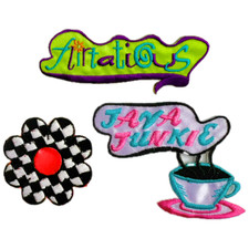 Miscellaneous Embroidered Iron-On Patch - Set of 3