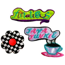 Miscellaneous Embroidered Iron-On Patch - Set of 3