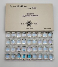 Factory Pack Swarovski Crystal Clear AB 15x12mm Rectangle 5105 Bead; 36pc