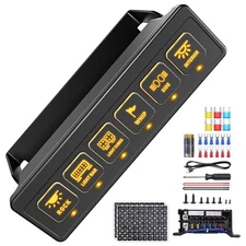 Wireless Remote Control Switch Panel 6 Gang ON/OFF LED Touch Switch Circuit Box
