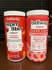 Lot (2) Bellway Raspberry Lemon Super Fiber + Fruit Psyllium 8.3 Oz - EXP 09/25+