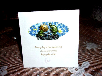 Vintage Frogs on Teeter Totter Brooch- New Beginnings