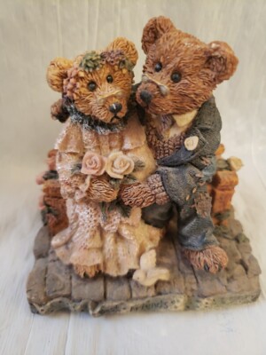 Boyds Bearstone Bear Figurine Collection Grenville & Beatrice Best Friend #33E88