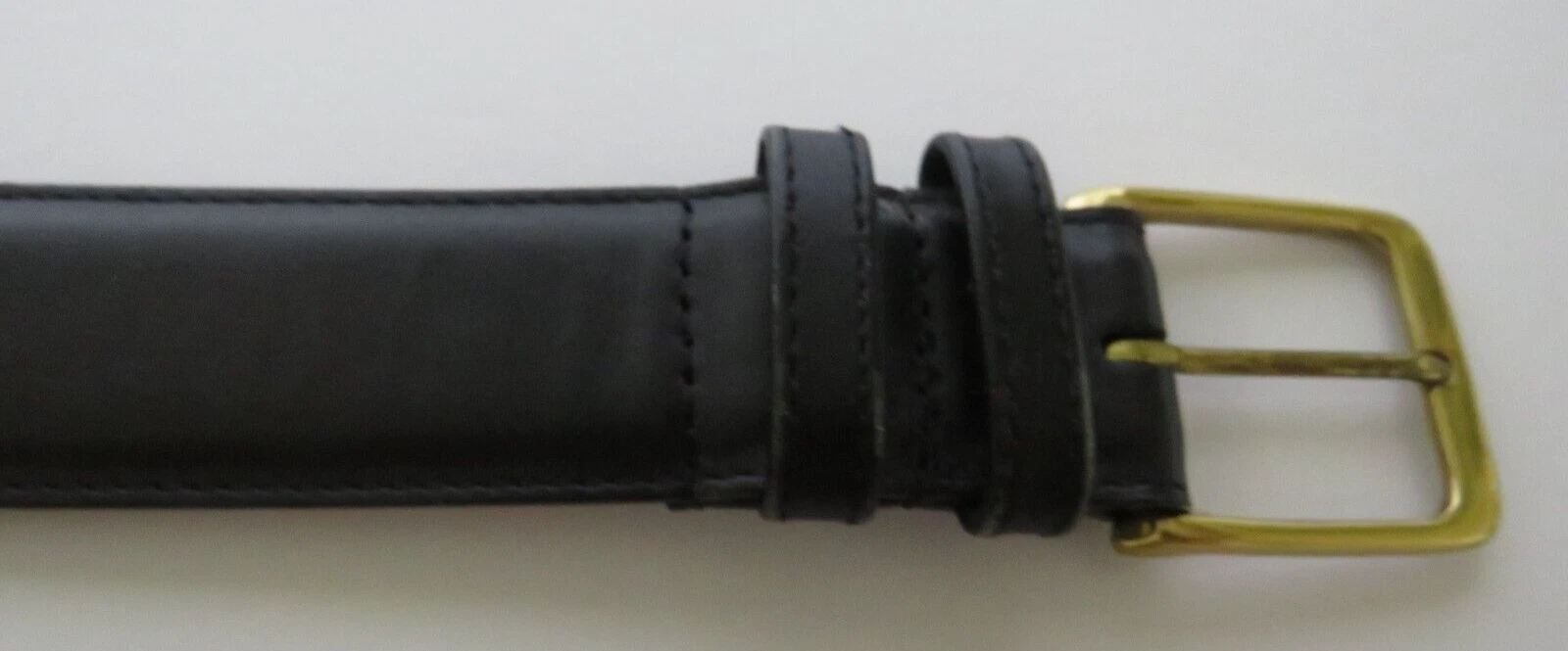 Cintura Coach uomo nera pelle bovina brunita fibbia ottone taglia 38 design classico