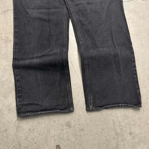 vintage 90s tommy hilfiger jeans baggy wide leg jeans 40w black carpenter style - Picture 7 of 8