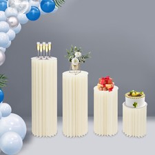 4PCS Cylinder Pedestal Flower Stands Wedding Cake Flowers Display Stand