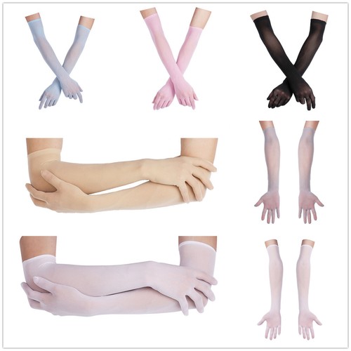 Guantes pantimedias transparentes para mujer guantes largos de dedo completo accesorio de fiesta - Imagen 2 de 58