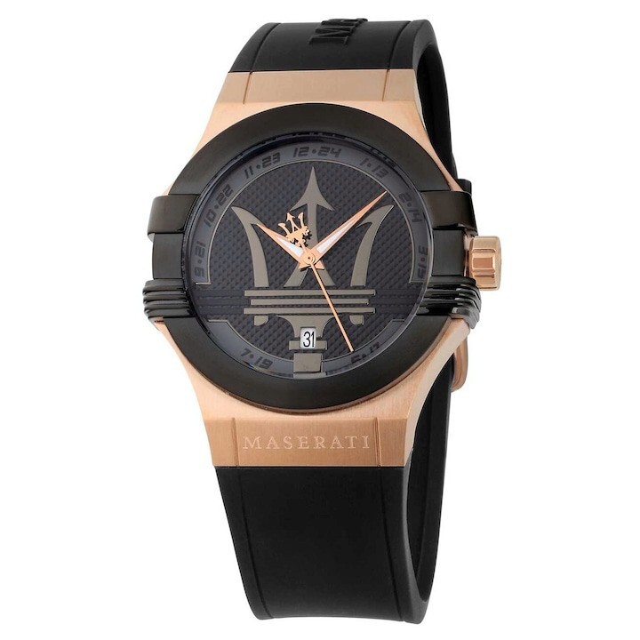 Leather Maserati Rose Gold Watch Maserati Automatic Skeleton Dial