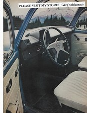Original 1973 Volkswagen Super Beetle two page vintage print ad: "Think Big."