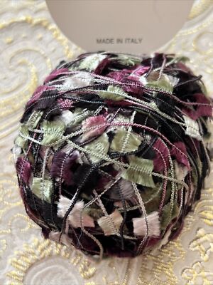 Trendsetter Yarns FLORA Yarn #110 Black/sage/white/burgundy