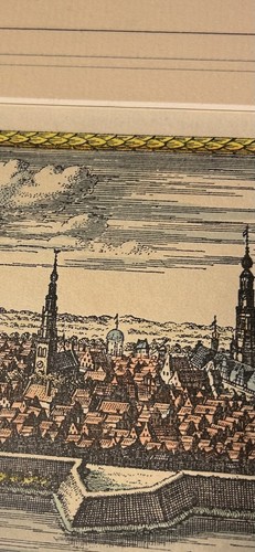Hand Colored Historic Print Leiden Netherlands Panorama 1670 - Christiaan Hagen - Picture 13 of 23