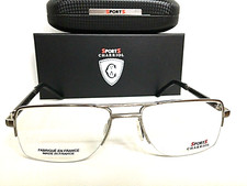 New Charriol Sport SP 23013 C6 54mm Silver Semi-Rimless Men's Eyeglasses Frame
