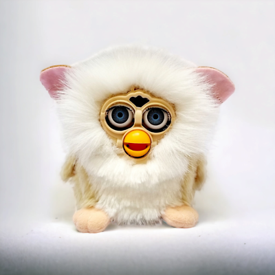 Vintage POOBEE Furby bootleg knockoff furby sand fur blue eyes