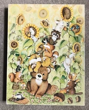 500 Pc Springbok Jigsaw Puzzle SUNFLOWER HARVEST Complete Animals Flowers