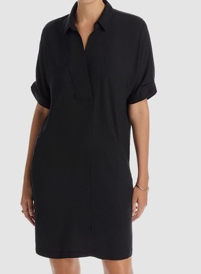NIC+ZOE Women Black Polished Devon Dress Sz XS