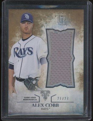 2015 Topps Triple Threads Unity Single Jumbo Relics Sepia #UJR-ACB Alex Cobb /27
