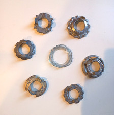 7 Grey Beyblade Weight Rings/Forge Discs Normal Play Wear Lot