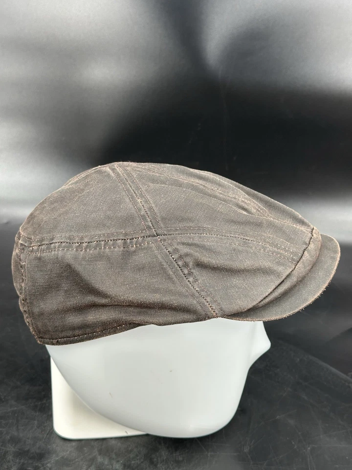 Stetson All American Gorra Plana Hiedra Gorra Hombres L Cuero Marrón Look Algodón Newsboy Foto 4 de 4