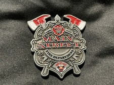 Walt Disney World ANTIQUE SILVER Main Street Fire Department Challenge Coin