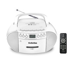 Gelielim Portable CD and Cassette Player Boombox Combo, AM/FM Radio Tape Reco...