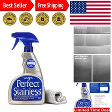 22oz Streak-Free Stainless Steel Cleaner & Polish with Microfiber Cloth Included