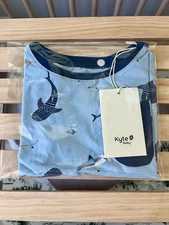 *NWT* Kyte Baby 4T Short Sleeve Toddler Crew Neck Tee In Stream Shark