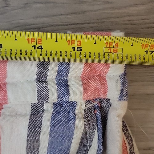 PER SE Pantalone donna medio misto lino multicolore a righe boho leggero nuovo con etichetta - Foto 7 di 9
