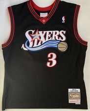 Allen Iverson Mitchell And Ness Swingman Collection Sixers 76ers Size Large