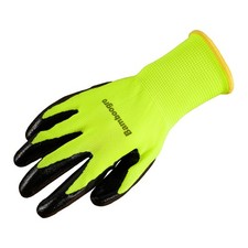 Green PU Coated Seamless Knit Work Gloves, 12 Pairs, Light Duty, Gardening