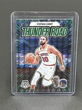 Stephen Curry 2024-25 Panini Mosaic - Thunder Road #5 Green Mosaic Prizm