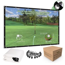 Golf Simulator Impact Screen Professional 3D Air Mesh Screen for Home/Indoor ...