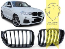 Grill Sportgrill K�hlergrill f�r BMW X3 F25 X4 F26 LCI schwarz gl�nzend