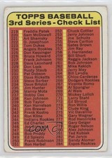 1969 Topps Checklist 3rd Series #214 0m2c