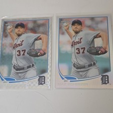 Topps Chrome MLB Baseball Trading Card Lot - Max Scherzer, Tigers, 2 Cards 