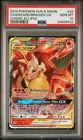 2019 POKEMON SUN & MOON COSMIC ECLIPSE #22 CHARIZARD & BRAIXEN GX PSA 10