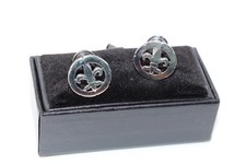 Fleur-de-lis Cufflink Pair for Man Christmas Unique Gift 925 Sterling Silver