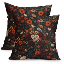 Throw Pillow Covers 18 x 18 Inch 18" x 18" Pack of 2 Vintage Floral