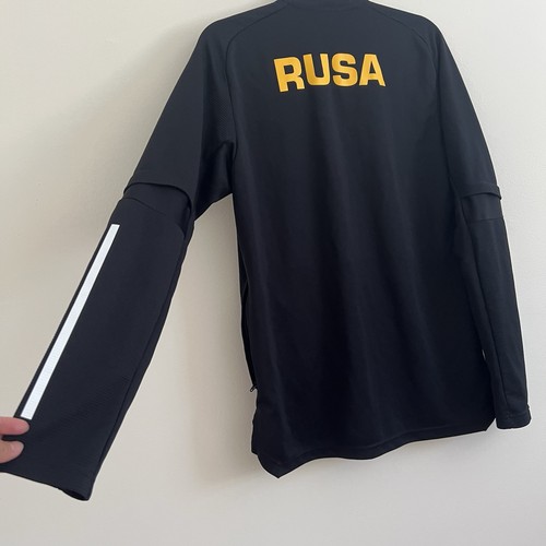 Adidas RUSA Mens Aeroready Black Performance Jacket Medium Outdoor Casual Zip Up - Picture 5 of 14