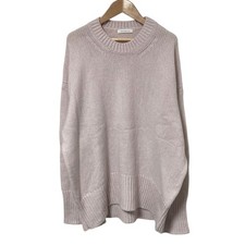 GALERIE VIE Fine Wool Crew Neck Pullover Knit, Size M, Light Pink Women USED